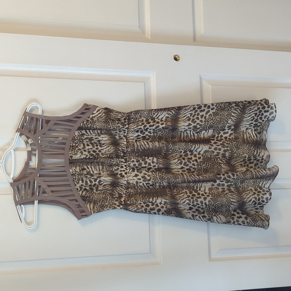 Summer dress short animal print